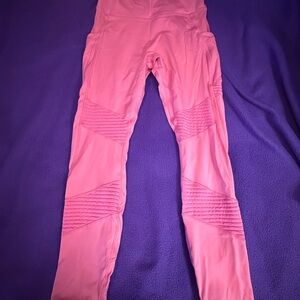 Fabletics Pink Ribbed Leggings Motion365